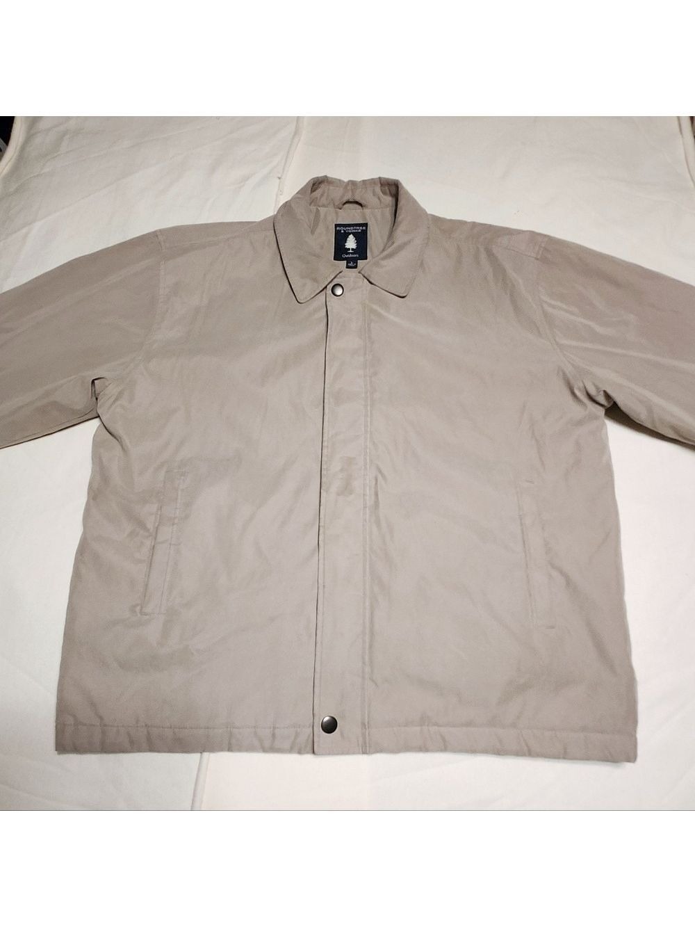 Roundtree & Yorke Tan Windbreaker Jacket Large - Picture 5 of 12